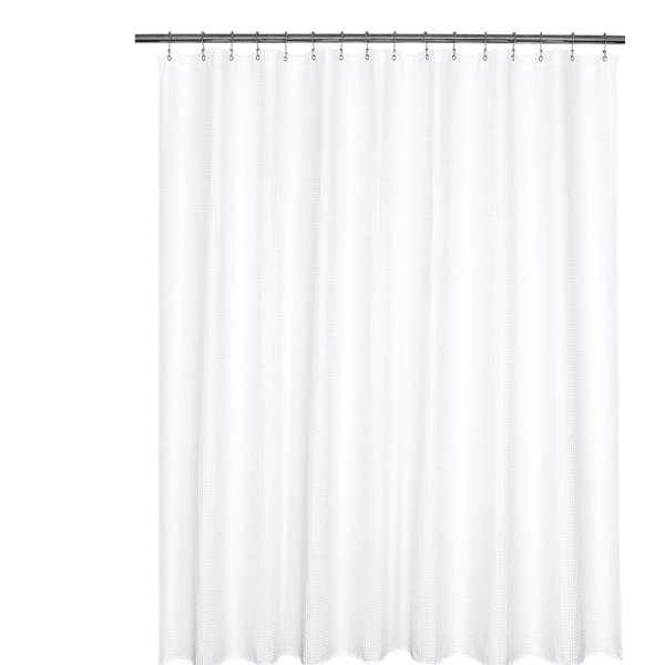 Gracie Oaks Zymere Cotton Blend Shower Curtain with Hooks Included